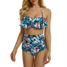 Load image into Gallery viewer, Printed high waist bikini swimsuit
