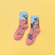 Load image into Gallery viewer, Personality Contrast Color Graffiti Women's Tube Socks Street Style Fashion Cotton Socks
