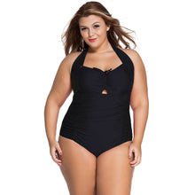 Load image into Gallery viewer, Women's Halterneck Sexy Gathered Plus Size One-piece Swimsuit
