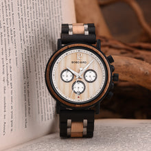 Load image into Gallery viewer, Multifunctional solid wood watch
