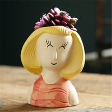 Load image into Gallery viewer, Doll Theme Small Flower Pot Personality Fleshy Potted Plant
