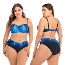 Load image into Gallery viewer, Fat woman underwire big cup ladies swimsuit
