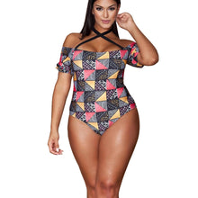 Load image into Gallery viewer, Geometric bikini ladies plus size
