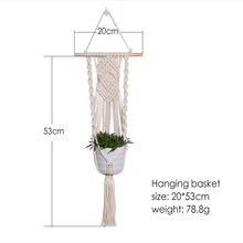 Load image into Gallery viewer, Gardening And Greening Flower Pot Cotton Rope Hanging Net Bag
