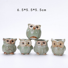 Load image into Gallery viewer, Owl Shape Garden Flower Pot Desk Plant Pot Creative Design

