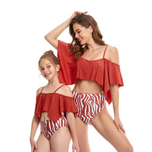 Load image into Gallery viewer, Swimsuit Printed High-waist Bikini Parent-child Swimwear
