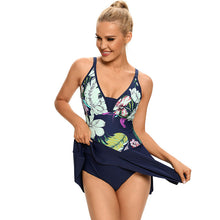 Load image into Gallery viewer, Sling Print Conservative Ladies One Piece Swimsuit
