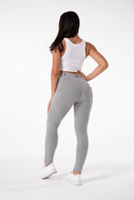Load image into Gallery viewer, Shascullfites melody cotton bum lifting leggings booty shaping gray push up pants women
