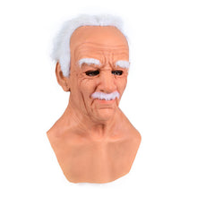 Load image into Gallery viewer, Halloween Granny Mask Latex Headgear Wig Mask
