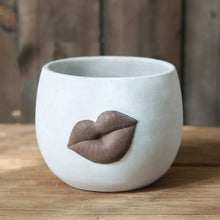 Load image into Gallery viewer, Creative Big Lips Cement Flower Pot Abstract Art

