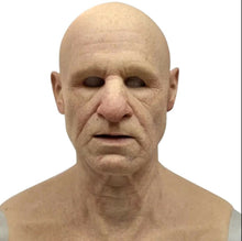 Load image into Gallery viewer, Old man mask white hair white beard headgear halloween
