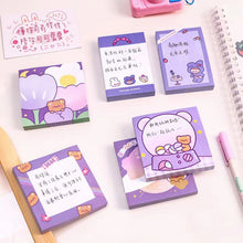 Load image into Gallery viewer, Cartoon Soft Cute Rabbit Notebook Purple Girl Portable Message
