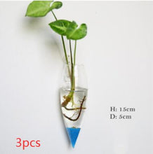 Load image into Gallery viewer, Fashion Wall Hanging Glass Flower Vase Terrarium Wall Fish Tank Aquarium Container Flower Planter Pots Home Garden Decoration
