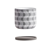Load image into Gallery viewer, Cement Flower Pot Retro Style Plant Succulent Round With Tray
