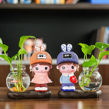Load image into Gallery viewer, Vase Living Room Flower Arrangement Ornaments Transparent Glassware
