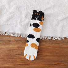 Load image into Gallery viewer, Women's Coral Fleece Cat Paw Pattern Kawaii Thick Warm Socks
