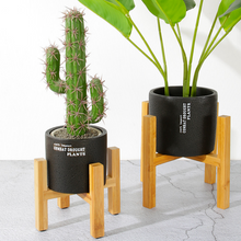 Load image into Gallery viewer, Floor Four-legged Flower Stand Succulent Bamboo Tray

