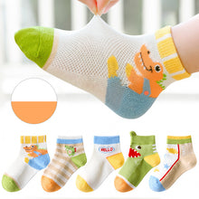 Load image into Gallery viewer, Children's Mesh Bright Color Dinosaur Boat Socks
