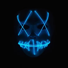 Load image into Gallery viewer, Halloween Horror Slit Mouth And Crosseye LED Plastic Glowing Mask
