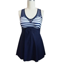 Load image into Gallery viewer, One piece navy swimsuit bikini
