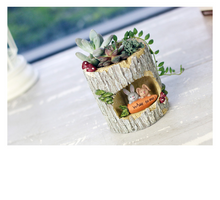Load image into Gallery viewer, Tree hole story decoration resin flower pot
