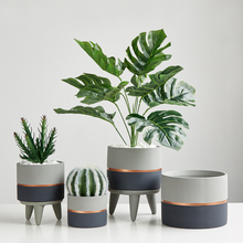 Load image into Gallery viewer, Nordic Minimalist Cement Breathable Flower Pot Home Balcony Decorations
