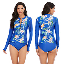 Load image into Gallery viewer, Casual Split Long-sleeved Surfing Suit Sunscreen Female Swimsuit
