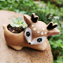 Load image into Gallery viewer, Hand Painted Elk Ceramic Ornament Succulent Flower Pot
