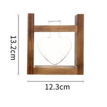 Load image into Gallery viewer, Creative Heart-shaped Hydroponic Vase Glass Wood Flower
