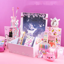 Load image into Gallery viewer, Sakura Girl Starry Stationery Set Gift Box For Primary And Middle School Students
