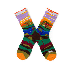 Load image into Gallery viewer, French Illustration Design Abstract Oil Painting Cotton Socks
