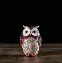 Load image into Gallery viewer, Ceramic owl ornament decoration
