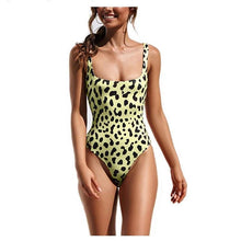 Load image into Gallery viewer, Leopard snake print sexy ladies one-piece swimsuit
