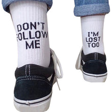 Load image into Gallery viewer, English alphabet socks ins tide socks
