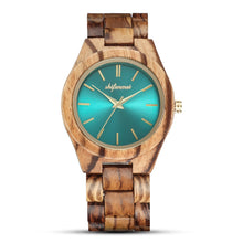 Load image into Gallery viewer, Quartz watch made of wood and steel buckle
