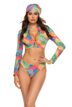 Load image into Gallery viewer, Conservative Print Bikini Ladies Split Body Long Sleeve New Swimsuit Swimwear
