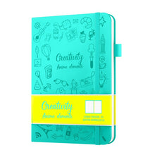 Load image into Gallery viewer, Dot Matrix Horizontal Line Inside Two-color Ribbon Notebook
