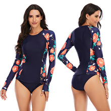 Load image into Gallery viewer, Casual Split Long-sleeved Surfing Suit Sunscreen Female Swimsuit
