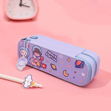 Load image into Gallery viewer, ins cartoon pencil case cute astronaut double-layer pencil case
