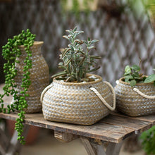 Load image into Gallery viewer, Woven pocket pottery flower pot
