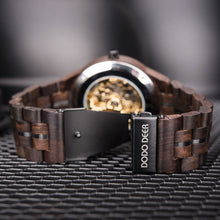 Load image into Gallery viewer, Mechanical wood men's watch
