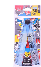 Load image into Gallery viewer, folding ruler 30cm widened rotary ruler
