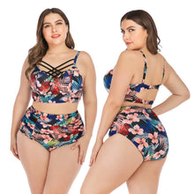 Load image into Gallery viewer, Fat woman underwire big cup ladies swimsuit
