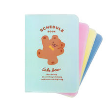 Load image into Gallery viewer, Little Bear Plastic Sleeve Schedule Book Cute Girl Heart Full Color Notebook Student Hand Account

