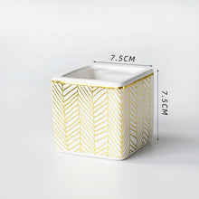 Load image into Gallery viewer, Succulent Ceramic Flower Pot Small Square Table Top Ornament
