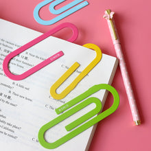 Load image into Gallery viewer, Big paper clip color bookmark
