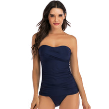 Load image into Gallery viewer, Covered belly split swimsuit ladies conservative
