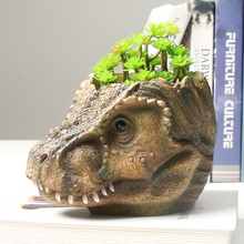 Load image into Gallery viewer, Resin Tyrannosaurus Head Contour Flower Pot
