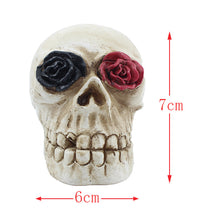 Load image into Gallery viewer, Skull Lamp Resin Ghost Skeleton Head LED Electronic Candle Light Haunted House Halloween Party Scene Props Lamp
