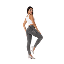 Load image into Gallery viewer, Shascullfites melody regular waist gray jeggings push up jeans bum shaping butt lifting yoga pants
